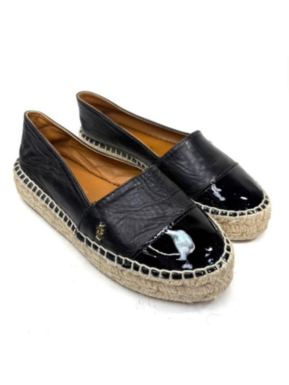 Kurt Geiger Black Leather Espadrilles | 36
